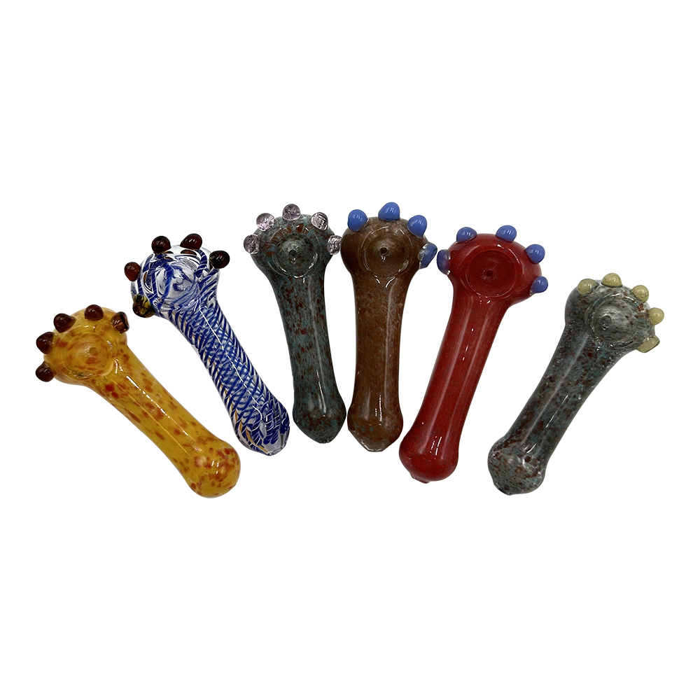 Amsterdam Glass - Heavy Hand Blown Glass Spoon Pipe - 4" - Asst colours