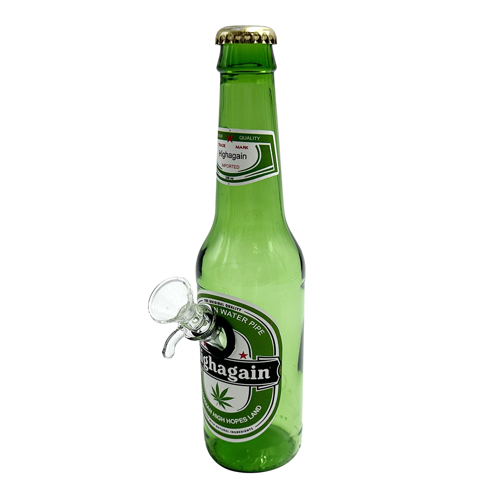 Beer Bottle Bong - Highagain - 9"