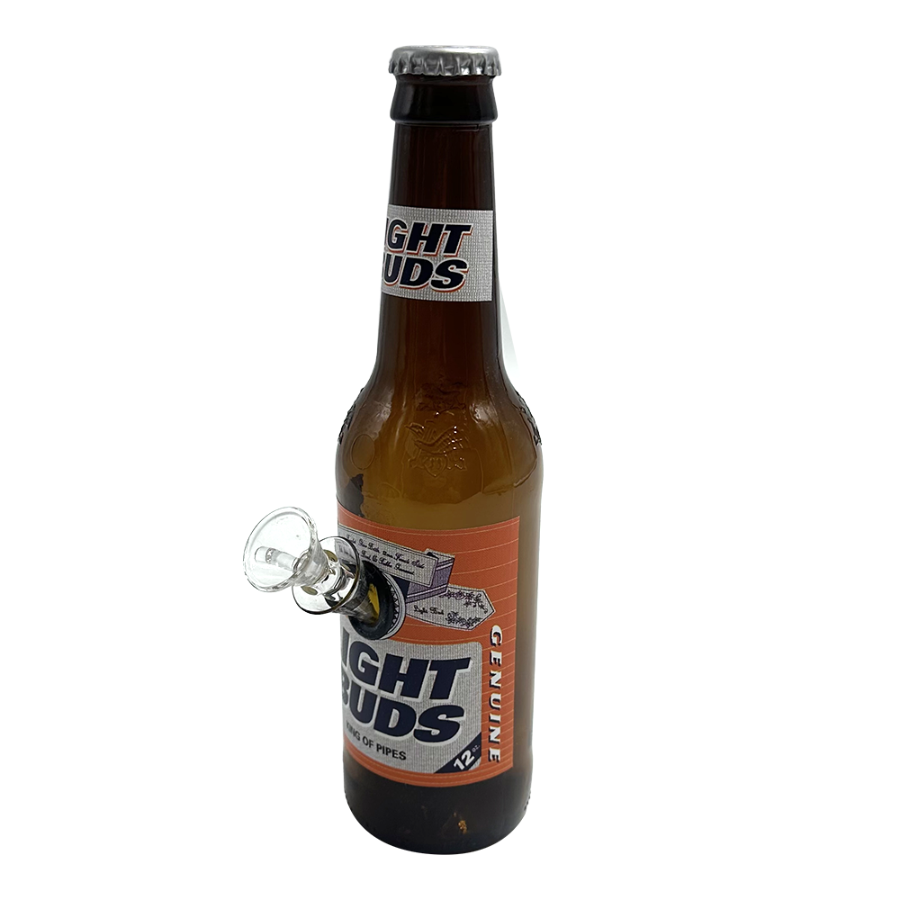 Beer Bottle Bong - Light Buds - 9"