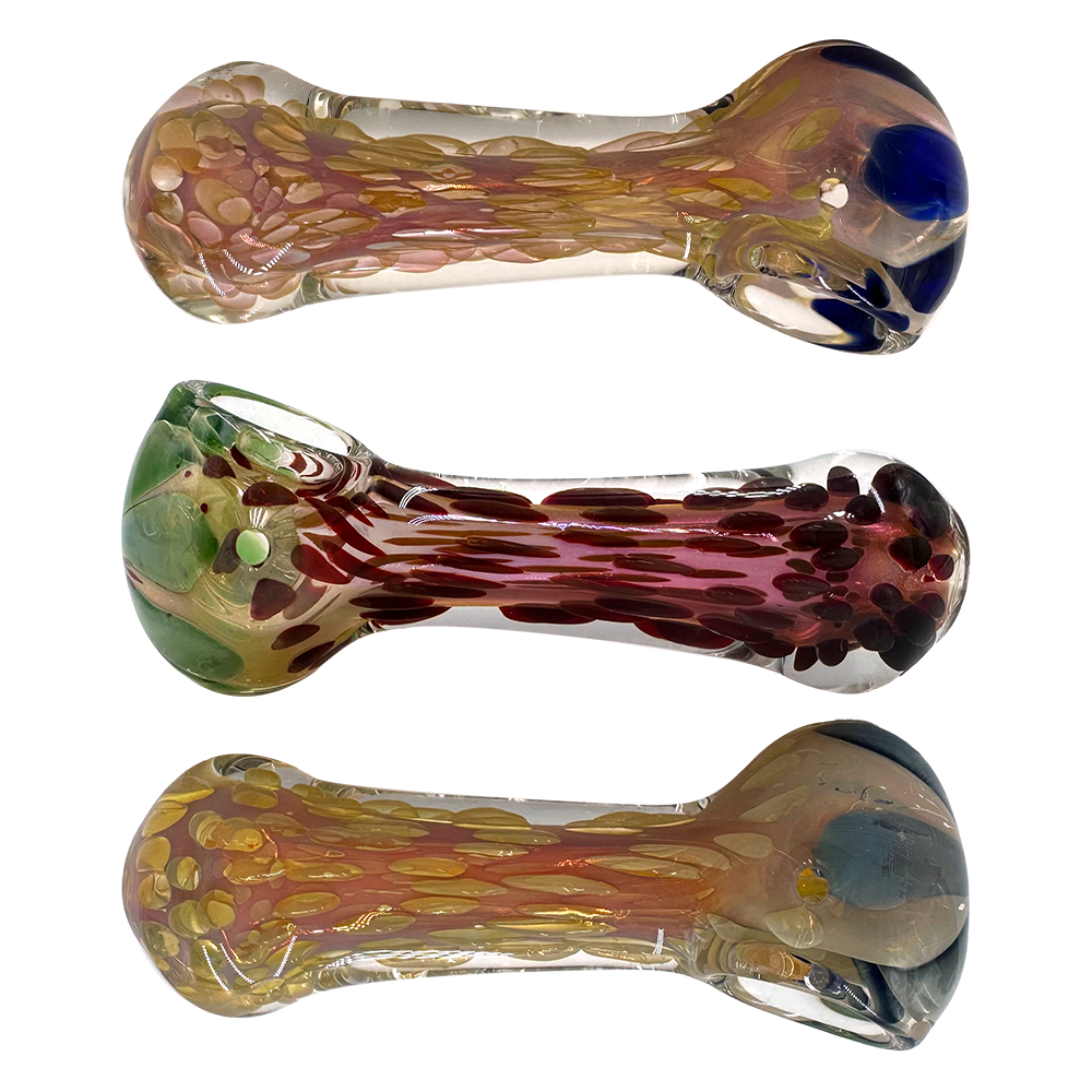 Amsterdam Glass - Pink Fumed Glass Spoon Pipe - 4"