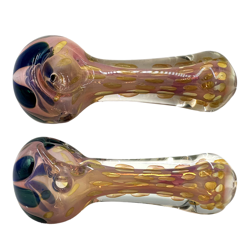 Amsterdam Glass - Pink Fumed Glass Spoon Pipe - 4"