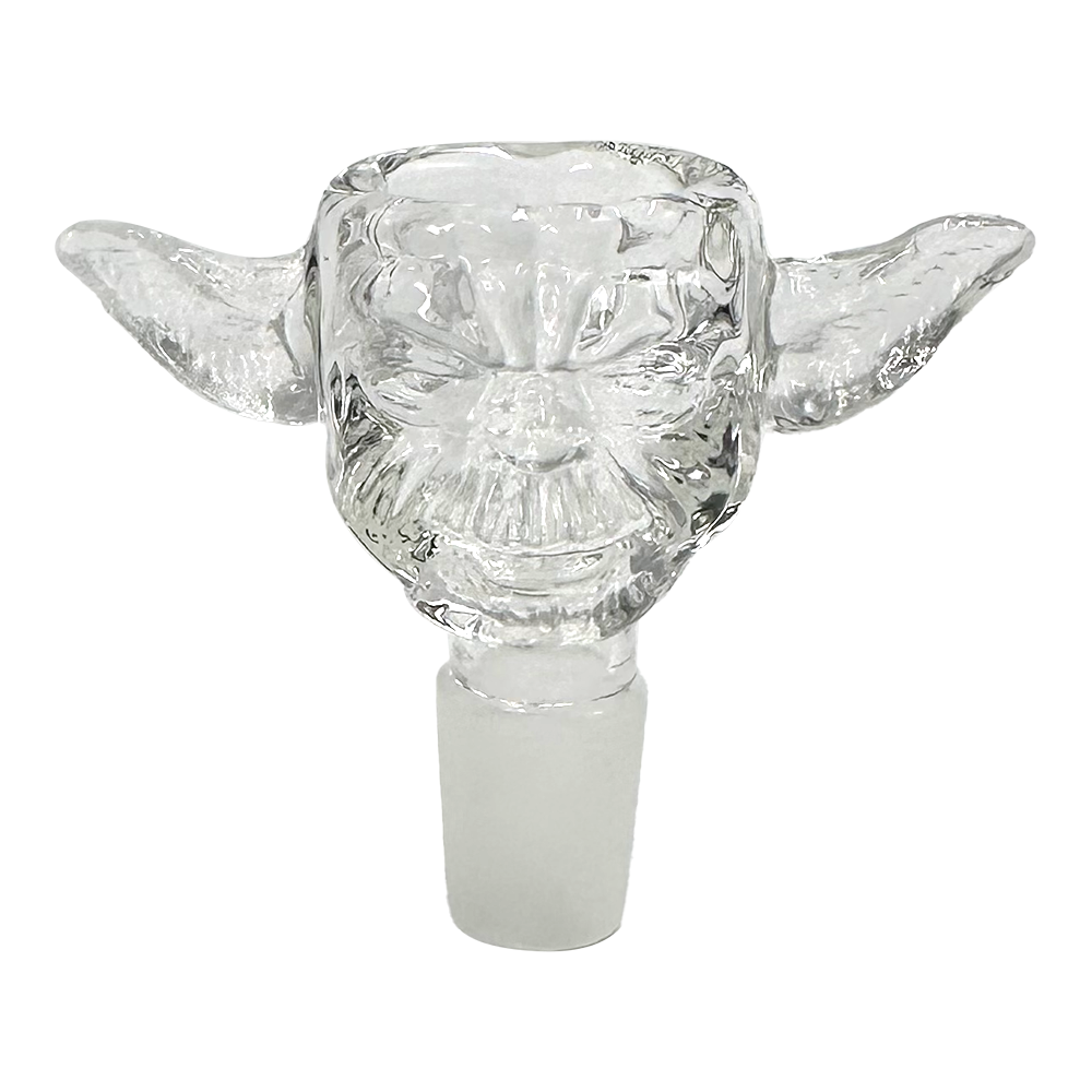 Glass Bowl - Yoda Head - Assorted Colours - 19MM Male
