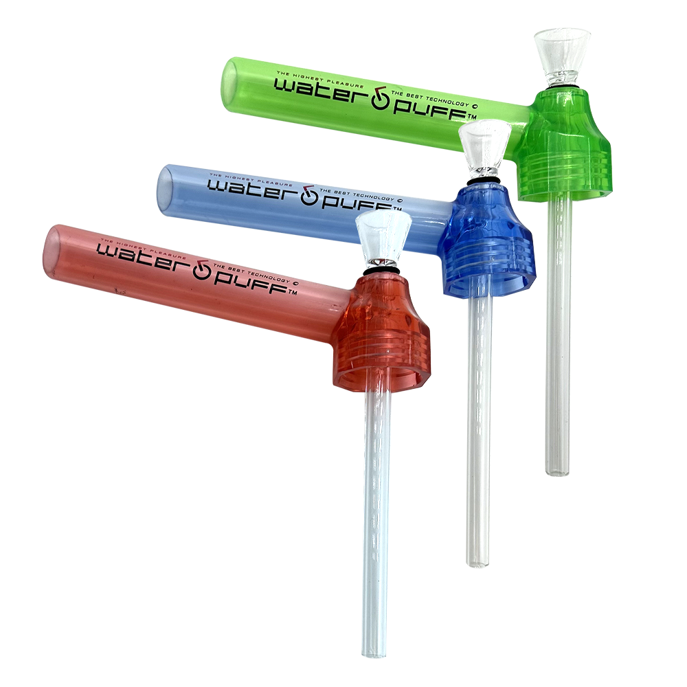 Water Puff - Portable Water Bottle Bong Attachment - Asst Colours