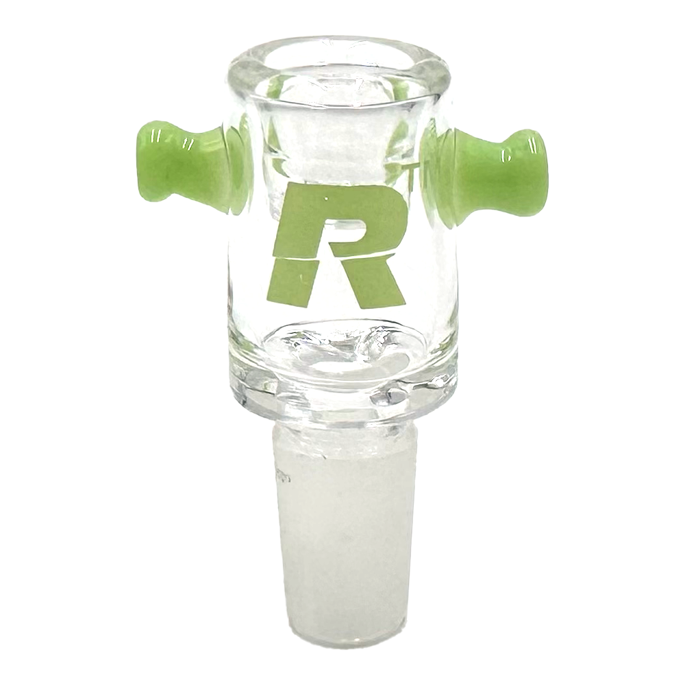 Rekt - Glass Bowl with Built-In Screen and Double Handle - 14mm Male - Asst Colours
