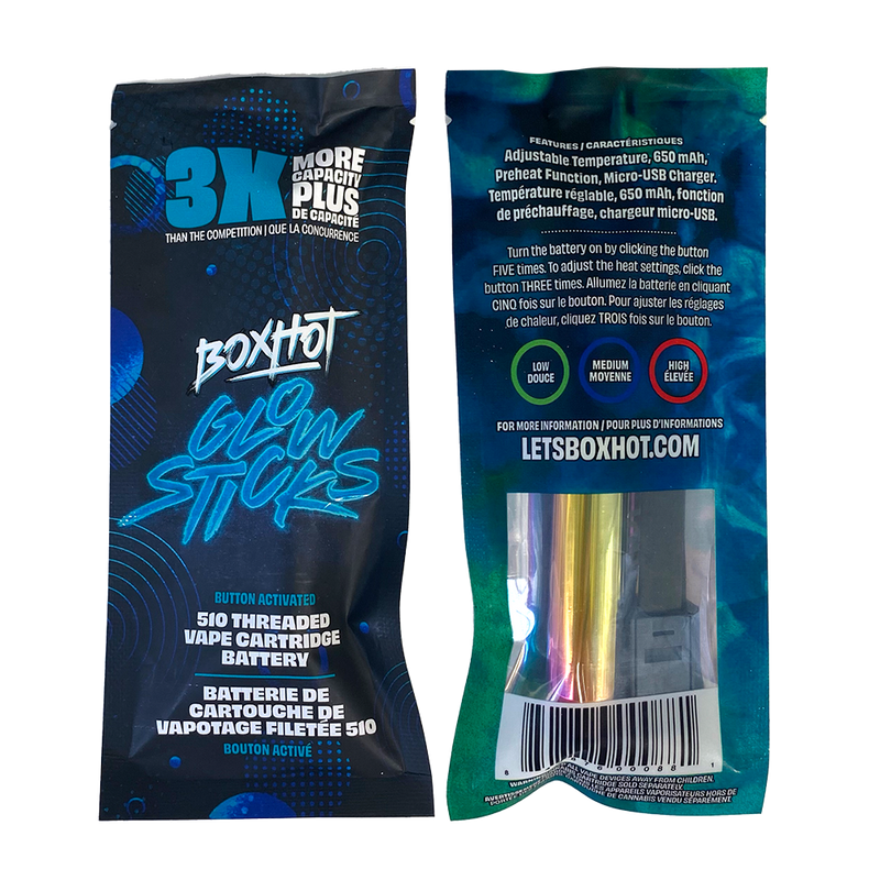 BoxHot - Glow Sticks - 510 Battery - 12PK