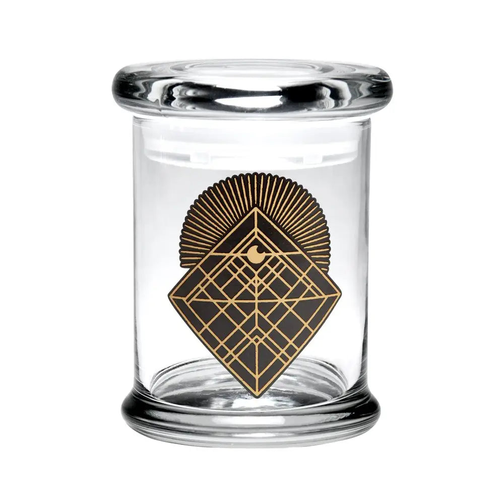420 Science - Pop Top Glass Jar - Medium - Diamond Intersect