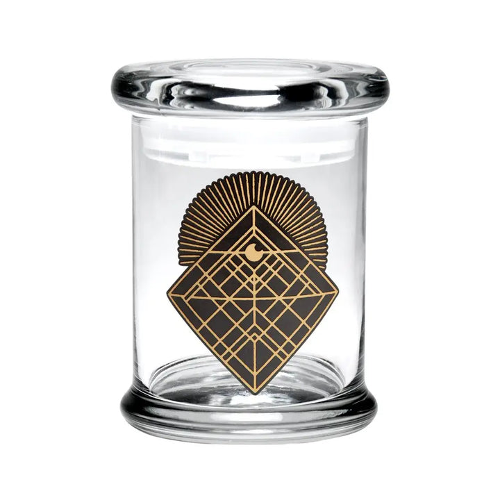 420 Science - Pop Top Glass Jar - Medium - Diamond Intersect