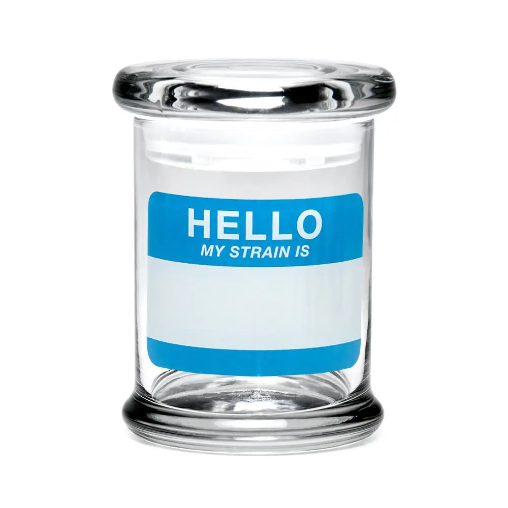 420 Science - Pop Top Glass Jar - Medium - Hello - Write and Erase
