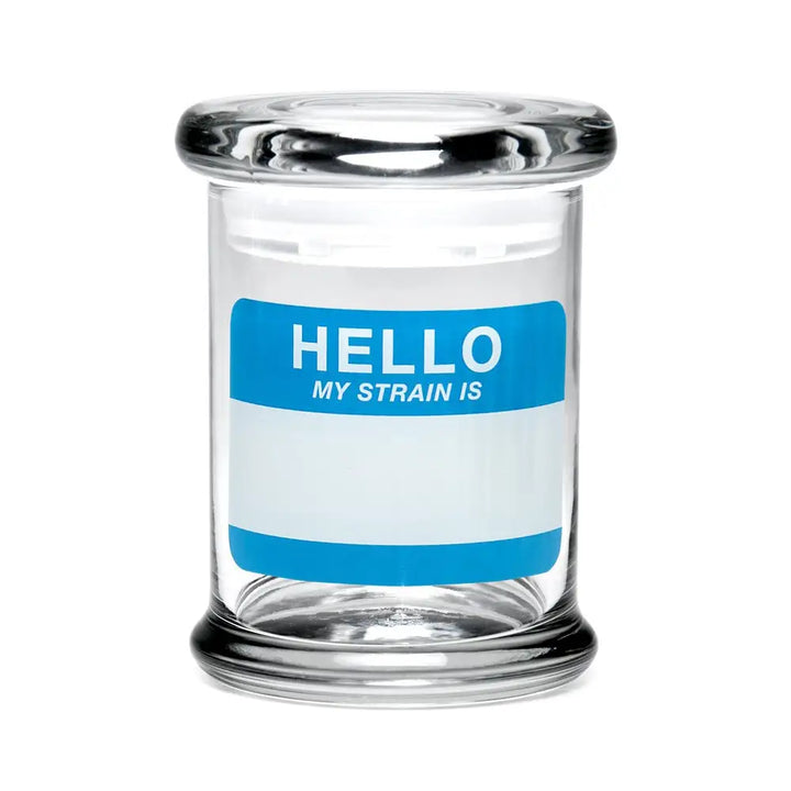420 Science - Pop Top Glass Jar - Medium - Hello - Write and Erase