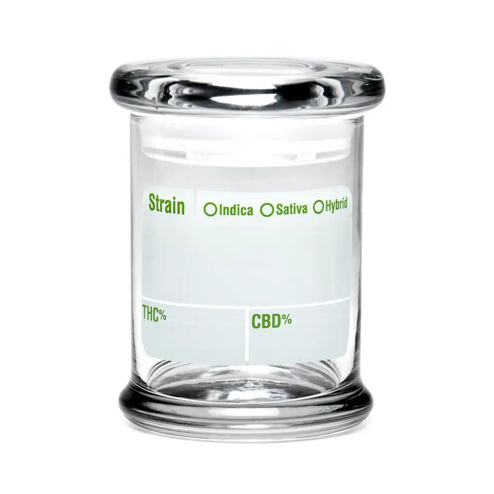 420 Science - Pop Top Glass Jar - Medium - Modern - Write and Erase