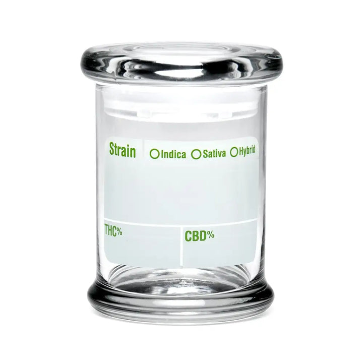 420 Science - Pop Top Glass Jar - Medium - Modern - Write and Erase