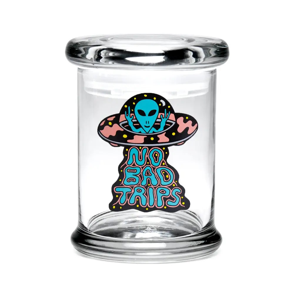 420 Science - Pop Top Glass Jar - Medium - No Bad Trips