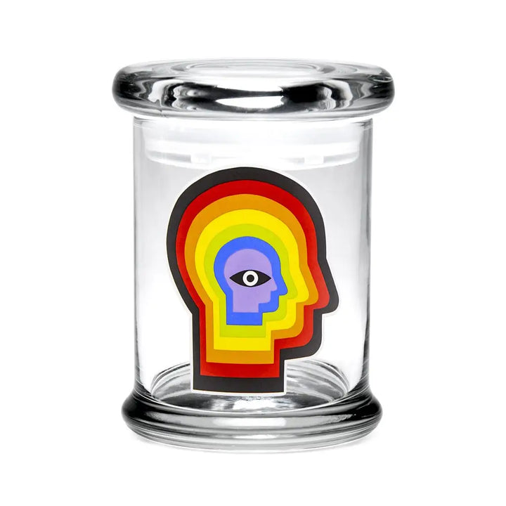 420 Science - Pop Top Glass Jar - Medium - Rainbow Mind