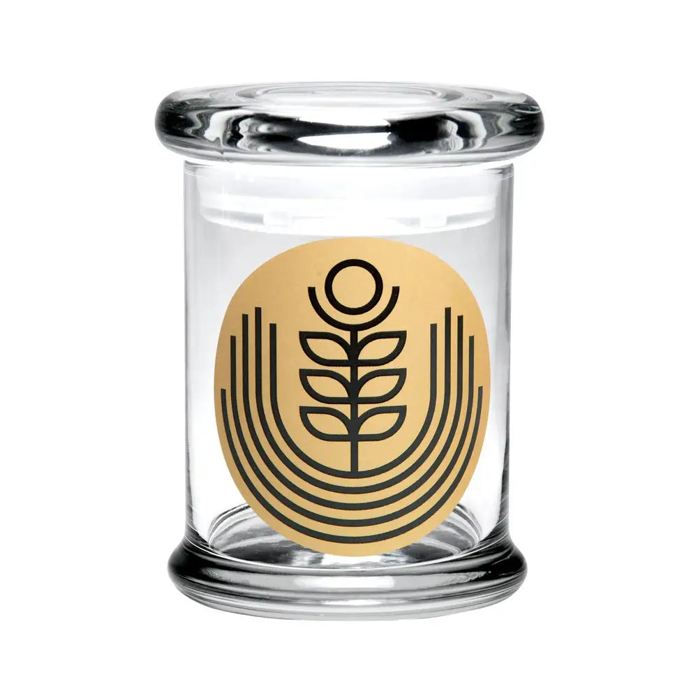 420 Science - Pop Top Glass Jar - Medium - Rising Flower