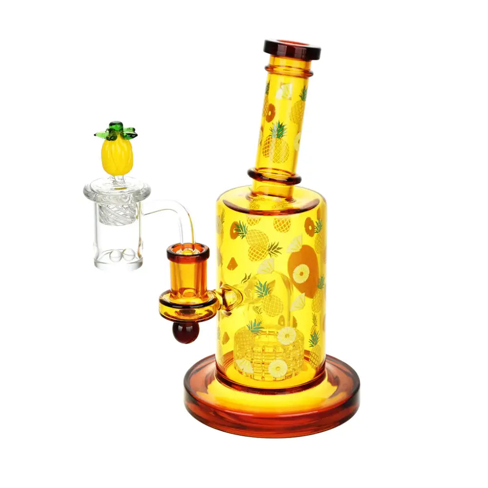 8’’ Pulsar Fruit Series Glow in the Dark Dab Rig Kit - Pineapple Express