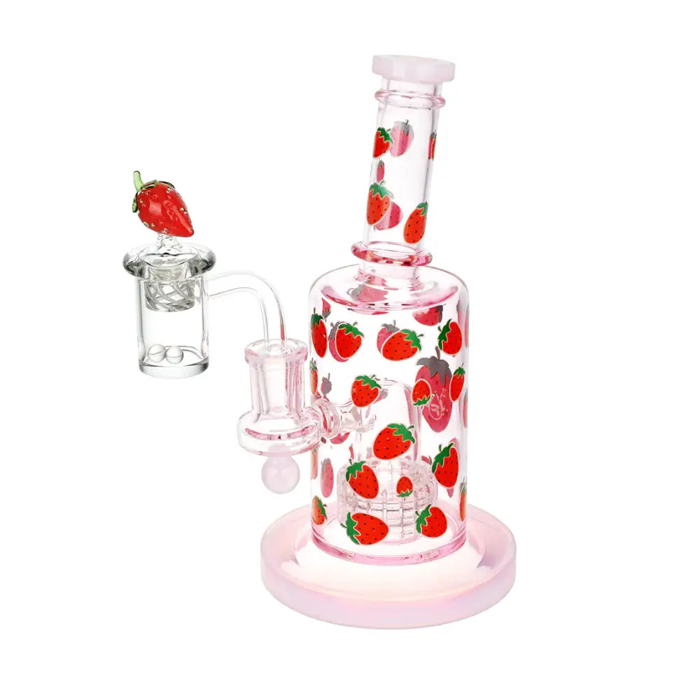 8’’ Pulsar Fruit Series Glow in the Dark Dab Rig Kit - Strawberry Cough