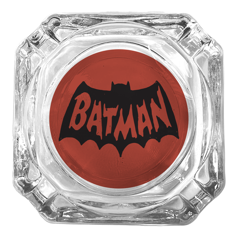 GLASS ASHTRAY - RETRO BATMAN