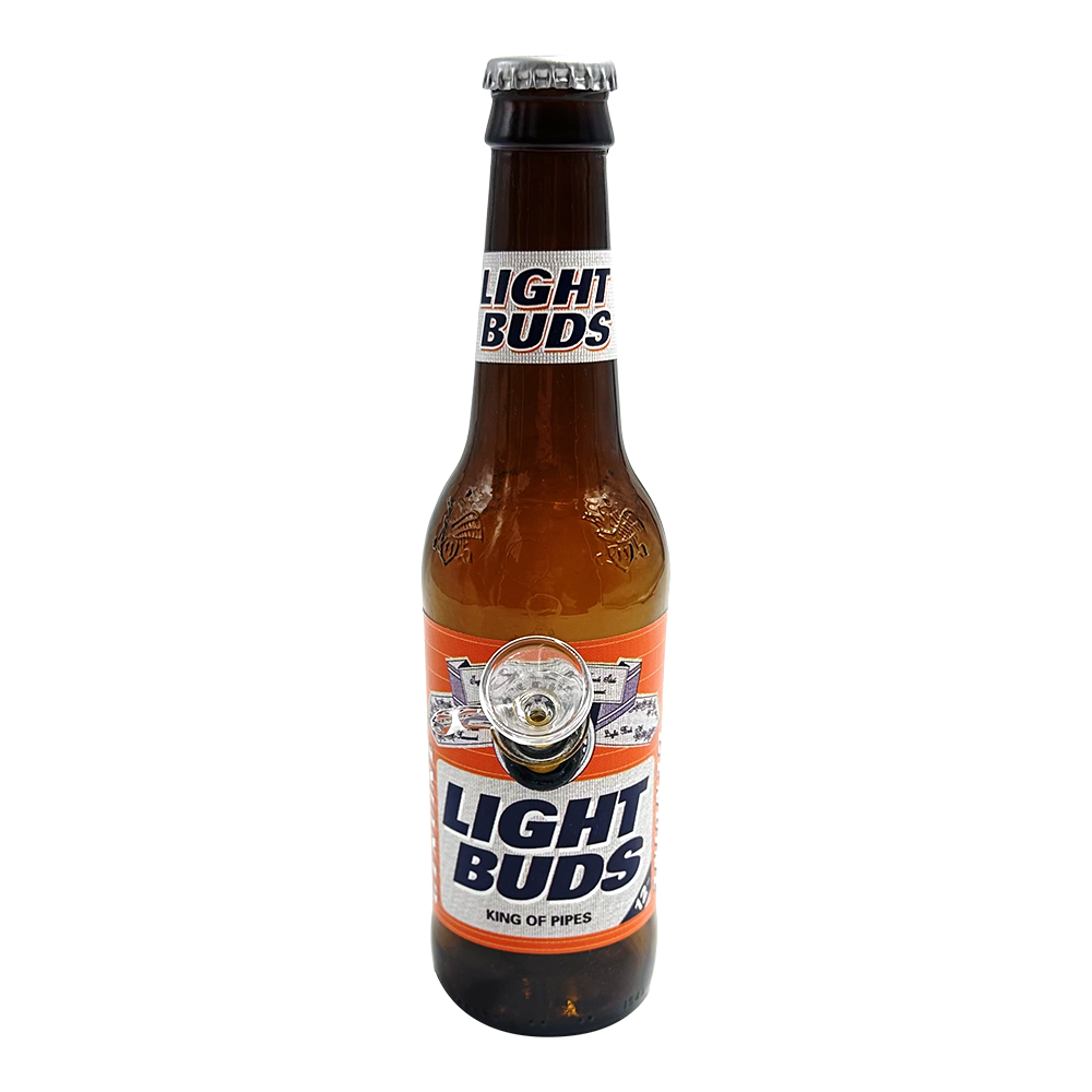 Beer Bottle Bong - Light Buds - 9"