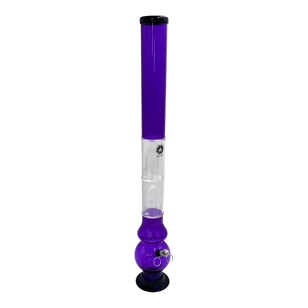 Acrylic Bong - Bubble Base - Multi Perc - 24’’ - Random Color