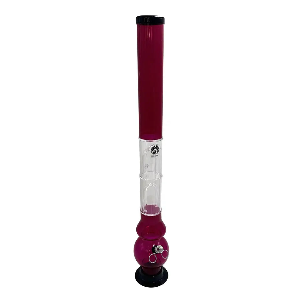 Acrylic Bong - Bubble Base - Multi Perc - 24’’ - Random Color