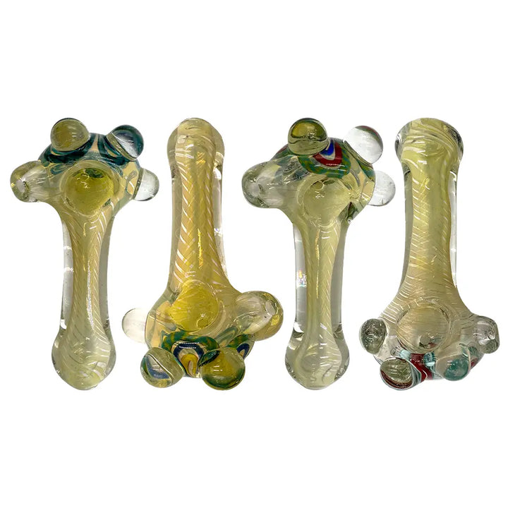 Amsterdam Glass - Heavy Full Fumed Glass Pipe - 5’’ - Random Color