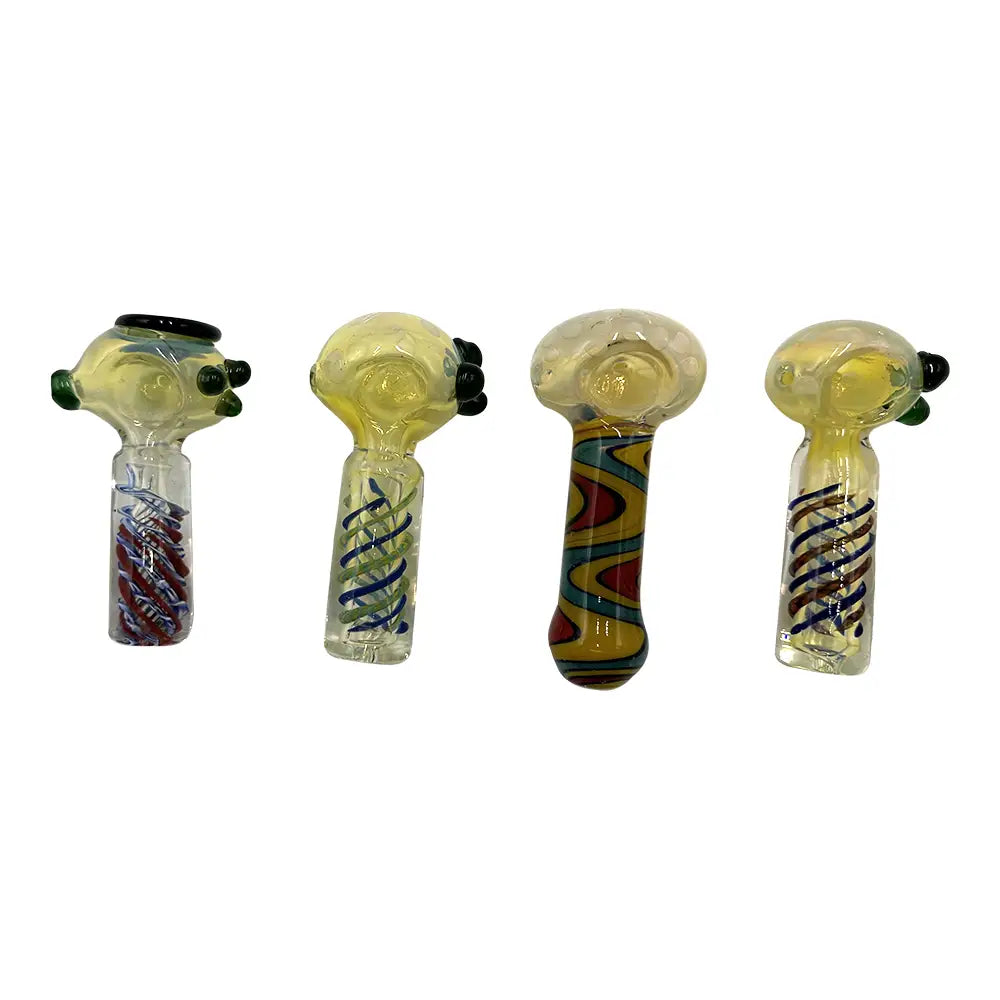 Amsterdam Glass - Super Thick Glass Pipe - 4’’ - Random Color