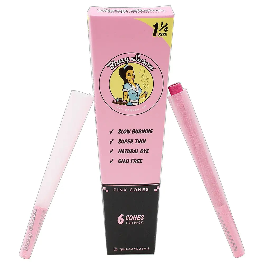 Blazy Susan - Pink Pre Rolled Cones - 1 1/4