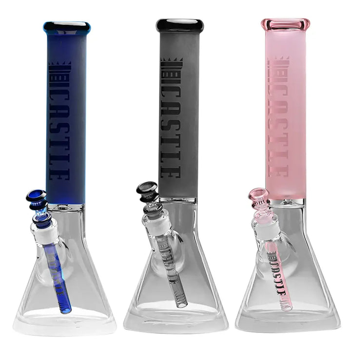 Castle Glassworks - Glass Bong - Frosted Tube - 16’’