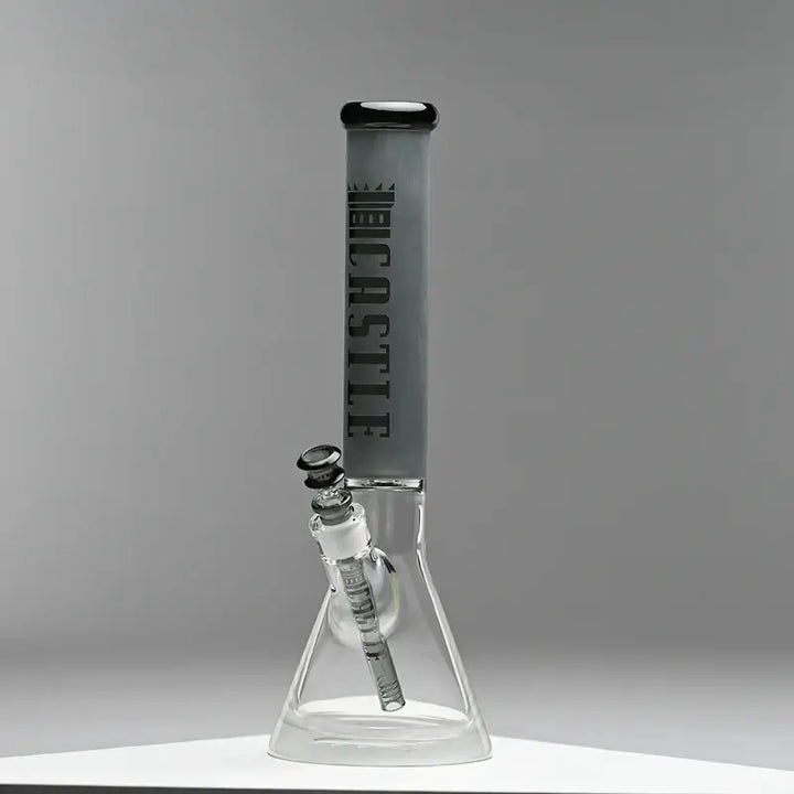 Castle Glassworks - Glass Bong - Frosted Tube - 16’’ - Grey