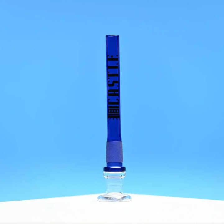 Castle Glassworks - Straight Glass Downstem - 5’’ - 14MM Male/19MM Female - Blue