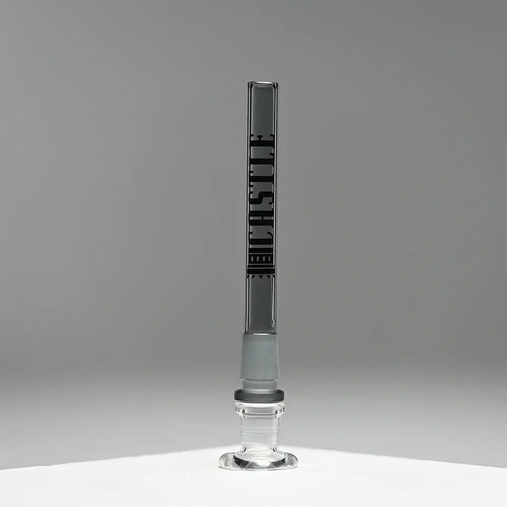 Castle Glassworks - Straight Glass Downstem - 5’’ - 14MM Male/19MM Female - Grey