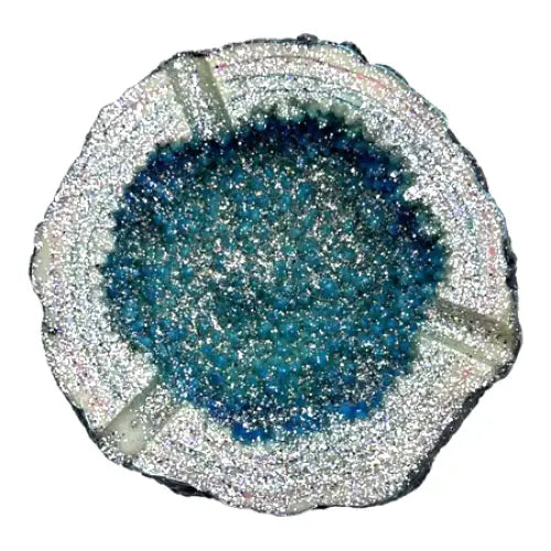 Ceramic Ashtray - Blue Crystal