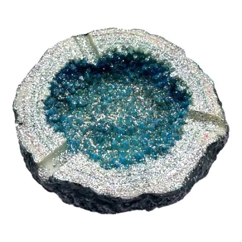 Ceramic Ashtray - Blue Crystal