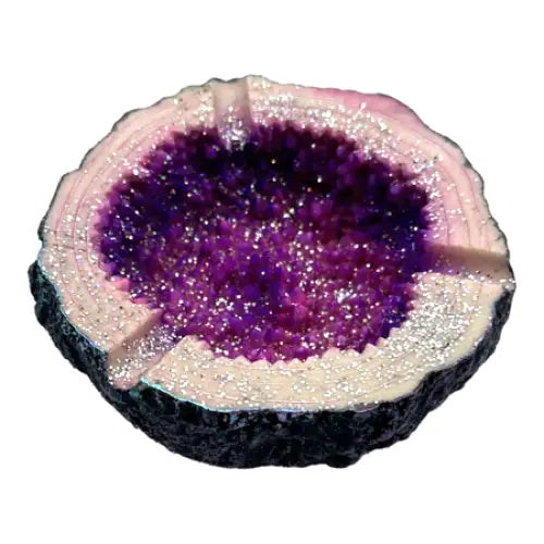 Ceramic Ashtray - Purple Crystal