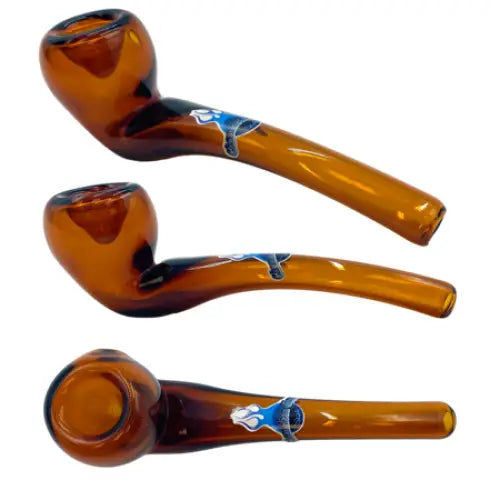 Chameleon Glass - Aragorn Briar Pipe - Amber Yellow