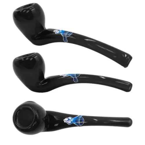 Chameleon Glass - Aragorn Briar Pipe - Onyx Black