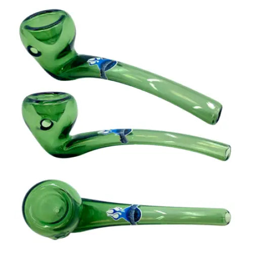 Chameleon Glass - Aragorn Briar Pipe - Transparent Green