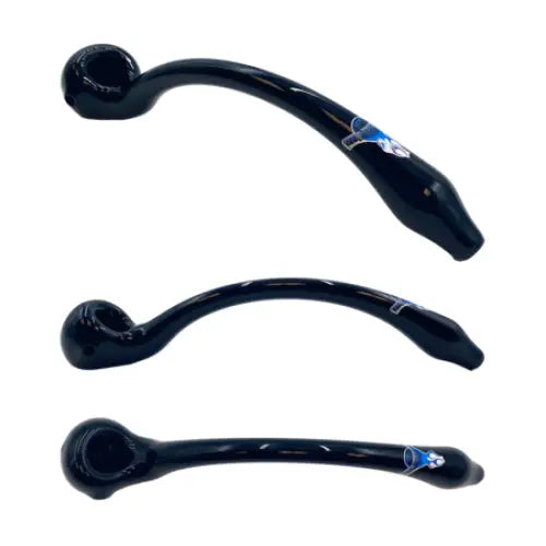 Chameleon Glass - Gandalf Glass Spoon Pipe - Onyx Black