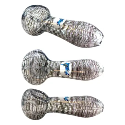 Chameleon Glass - Waterfall Spoon Pipe - Black/Pink