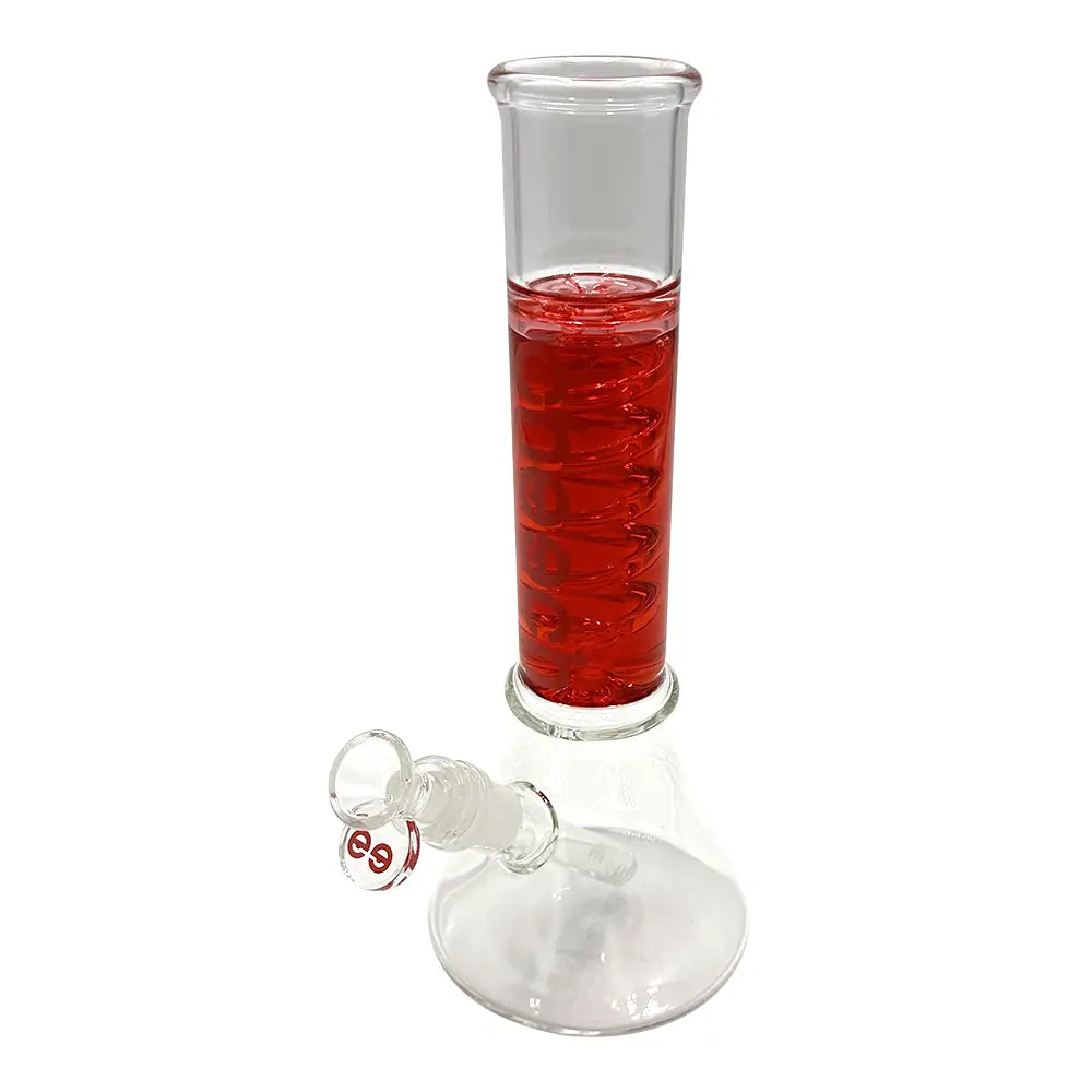 Cheech Bong - 10’’ Glycerine Coil Beaker - Red