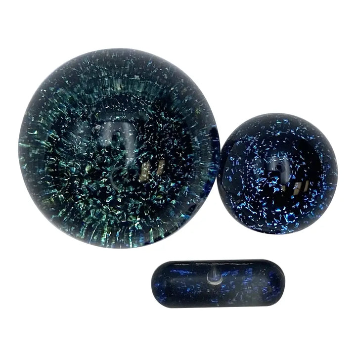 Dichroic Glass Terp Beads (set of 3)