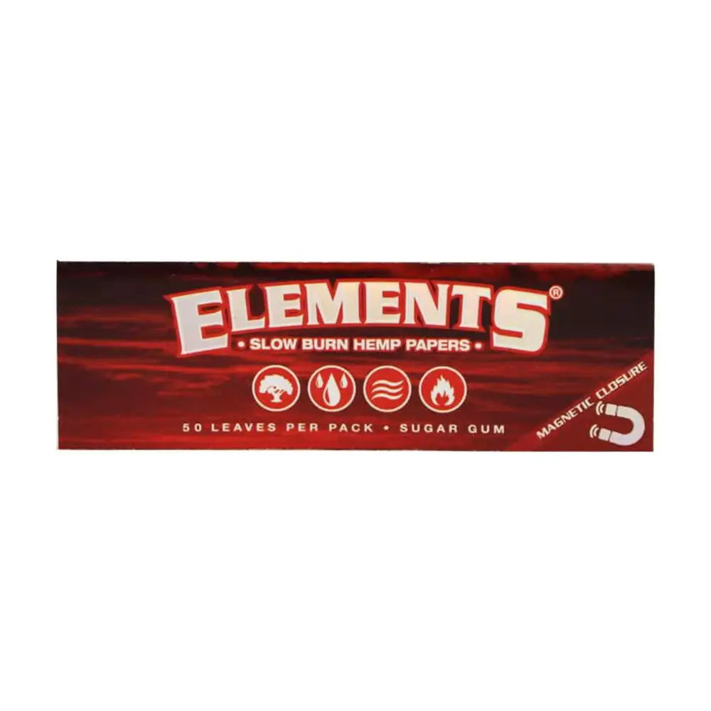 Elements - Rolling Paper - Red - 1 1/14