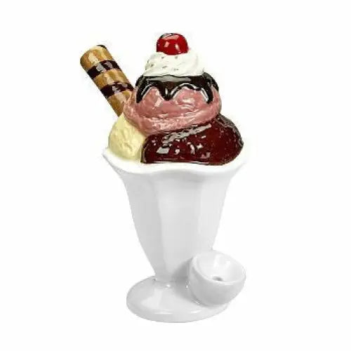 Fashion Craft - Ice Cream Sundae Ceramic Hand Pipe