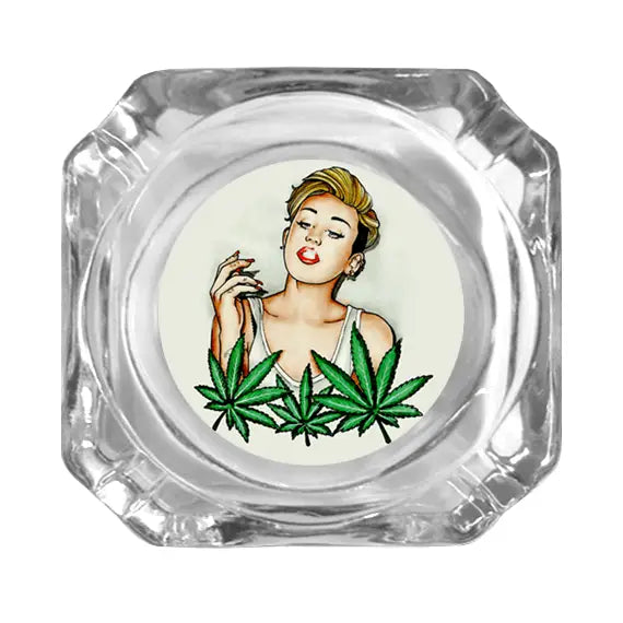 GLASS ASHTRAY - MILEY