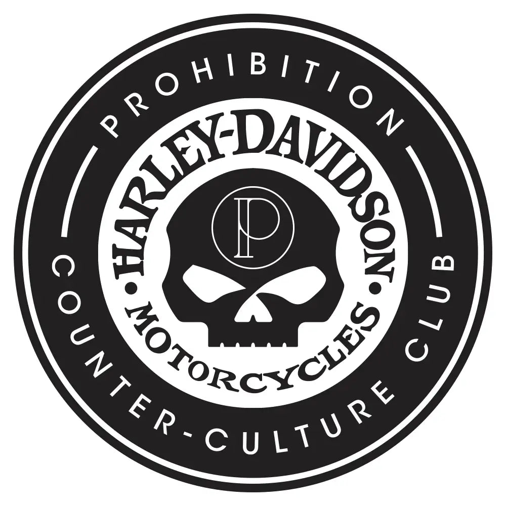 Glass Ashtray - Prohibition X Harley Davidson Skull Design