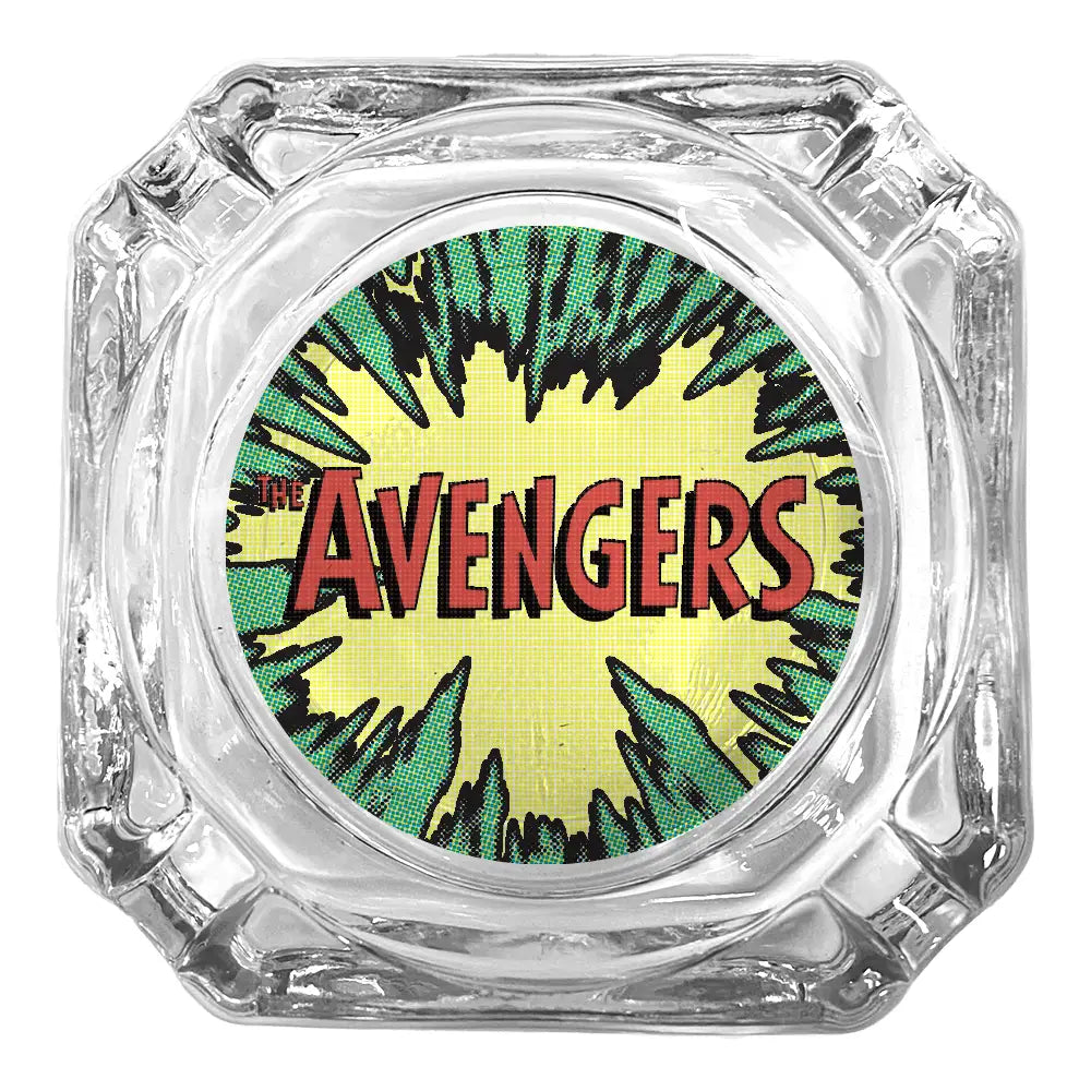 Glass Ashtray - Retro Avengers Logo