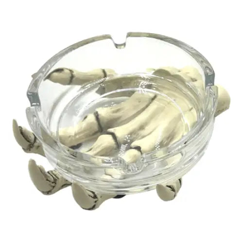 Glass Ashtray - Skeleton Hand