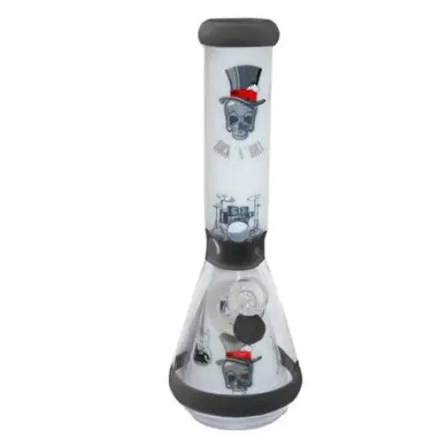 Glass Beaker Bong - Rock N’ Roll - 14’’ - Black
