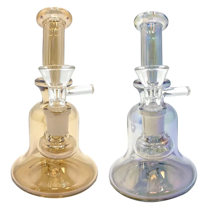 Glass Bell Bong - Oil Slick Colours - 6’’ - Random Color