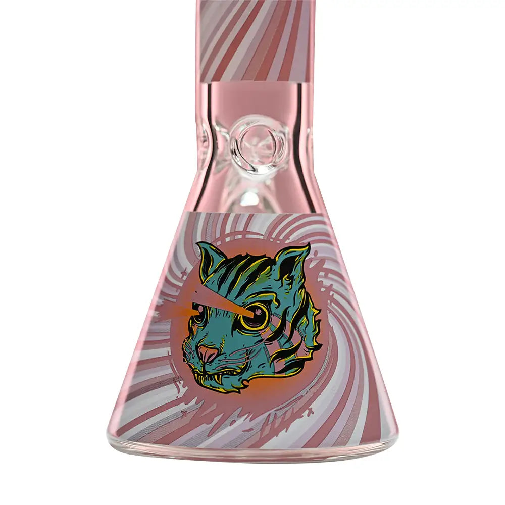 Glass Bong - Castle Glassworks - Zombie Cat - 16’’ - 7mm